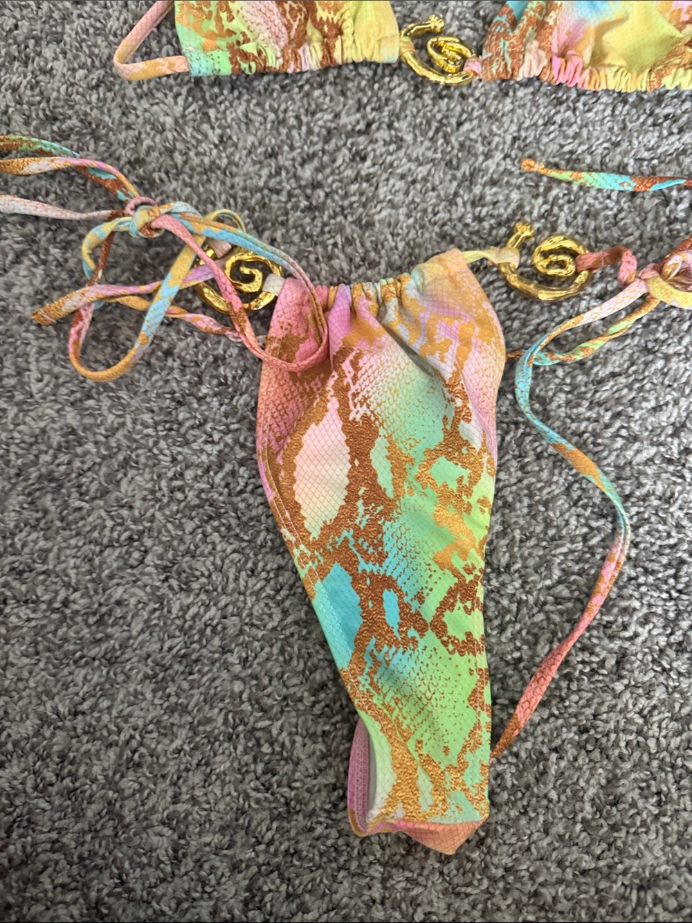 Multi-Color Tie-Dye String Bikini - Women Swim - Picture 4 of 4